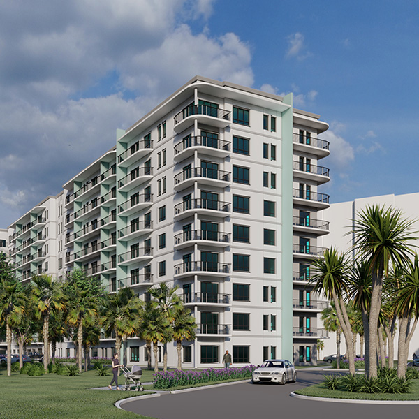 Rendering of Aliro apartments Miami Beach
