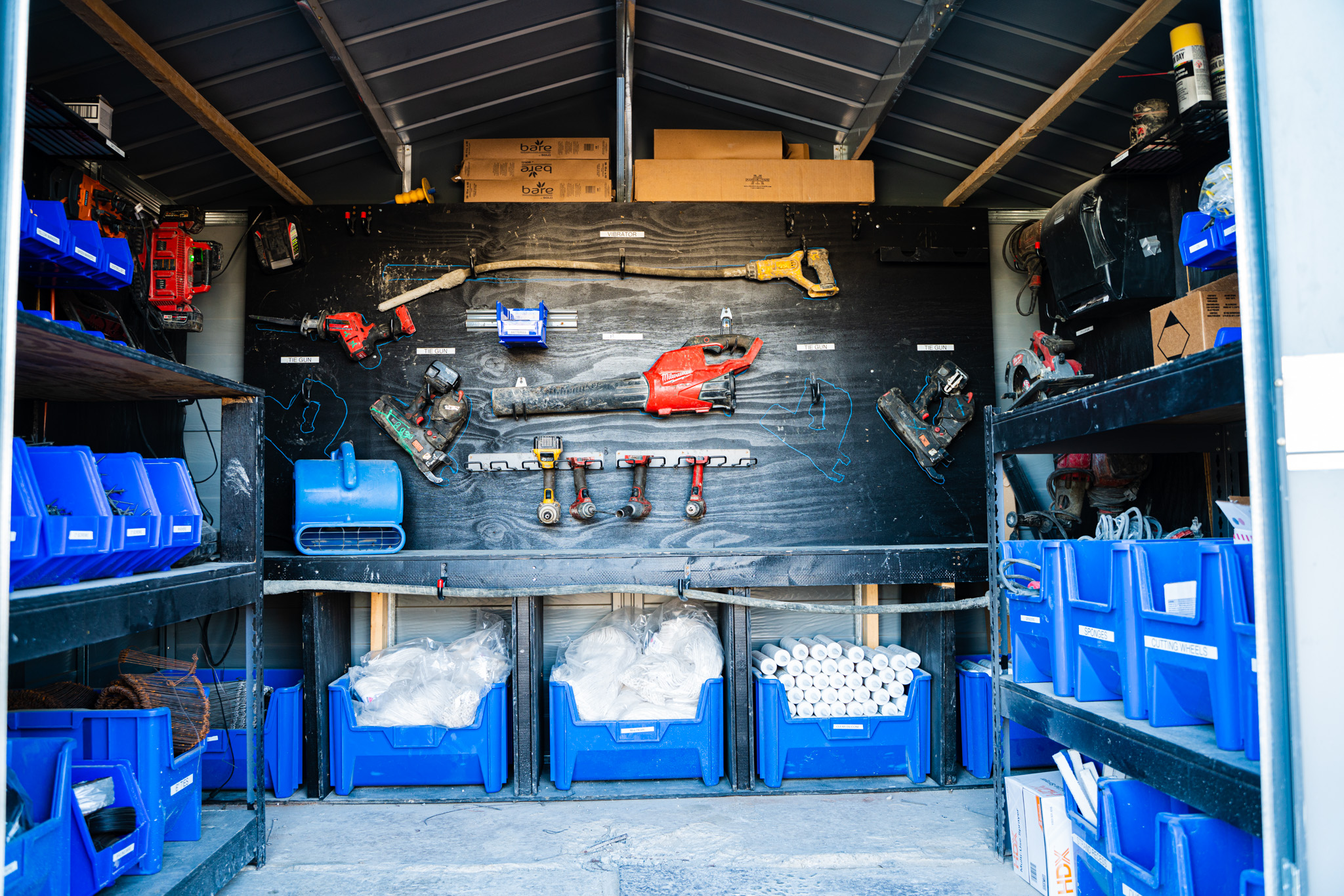 tool shed built as part of a lean manufacturing project