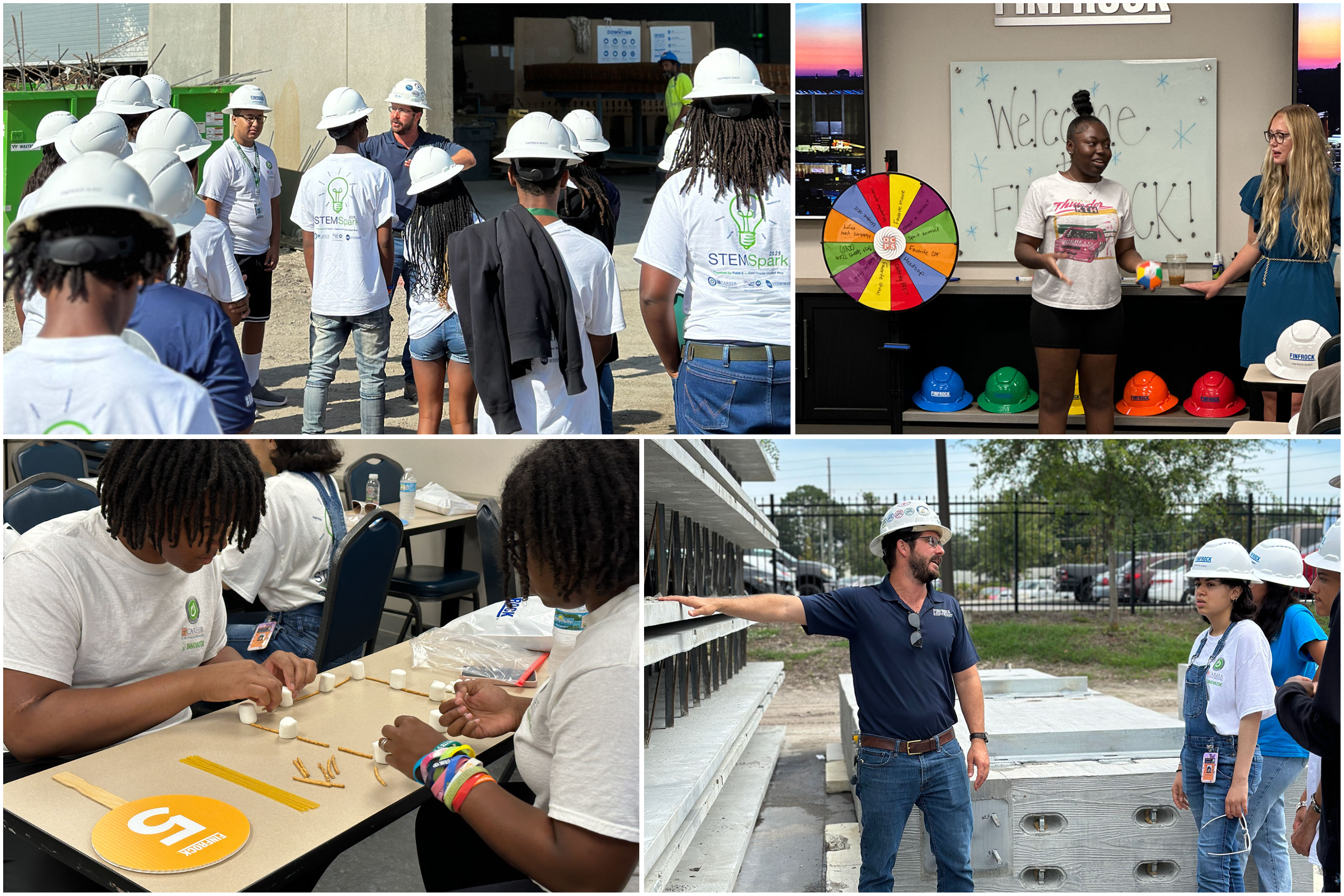 Images of students from the program visiting FINFROCK